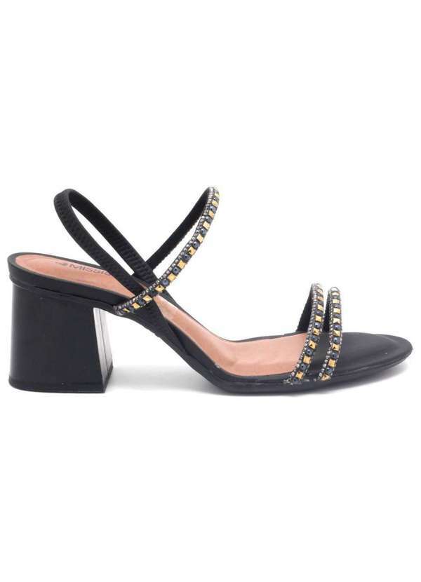 Mississipi - Sandália Mississipi Tiras Salto Bloco Feminina Preto Q5942p Preto