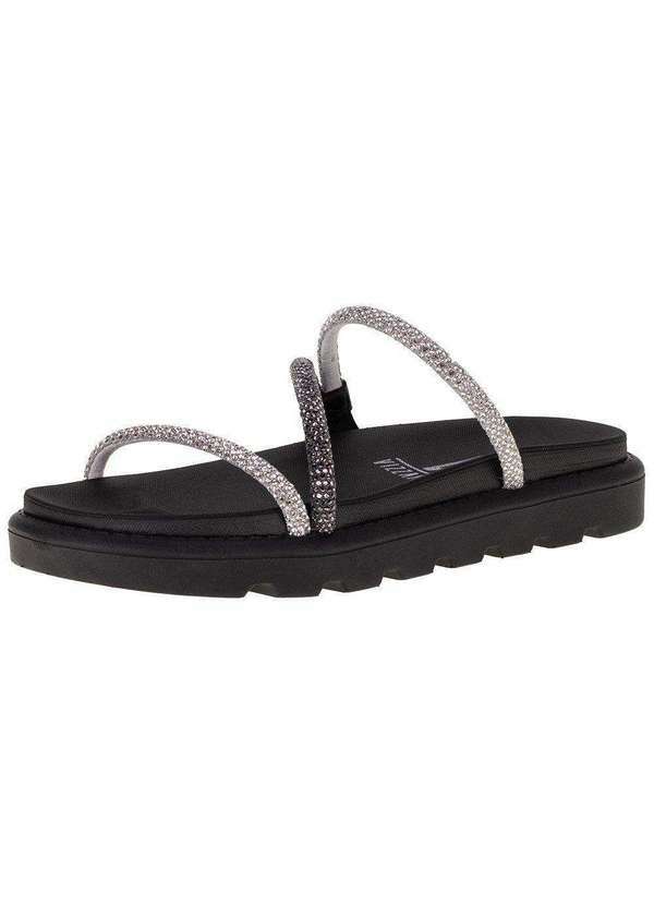 Vizzano - Sandália Papete Vizzano Salto Flatform Preto 6459118p Preto