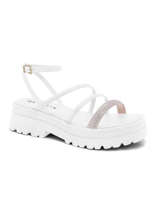 Ramarim - Sandália Ramarim Branca Strass Papete 2338204-4 Branca
