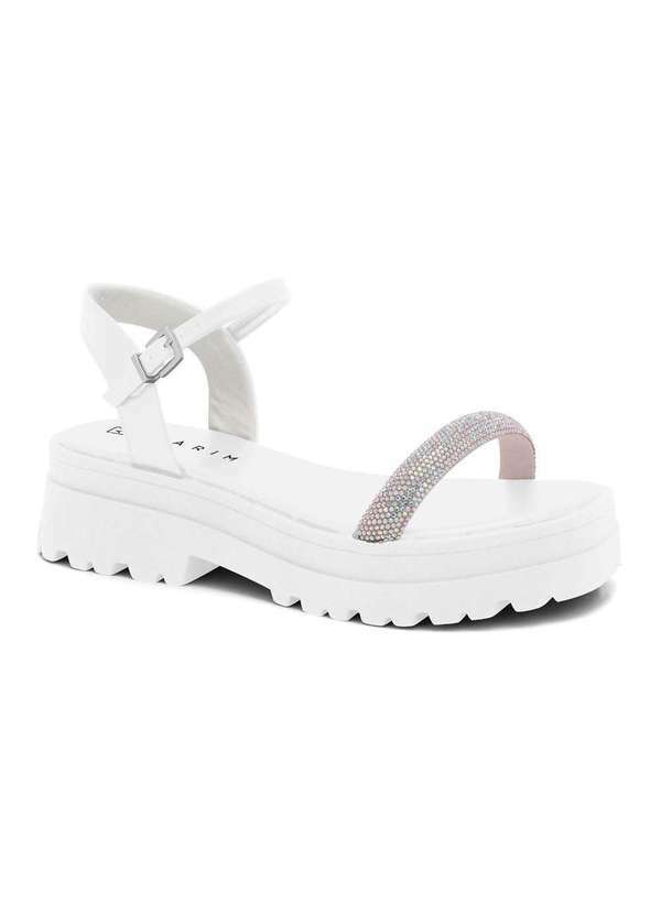 Ramarim - Sandália Ramarim Papete Strass Branco 2438121-4 Branco