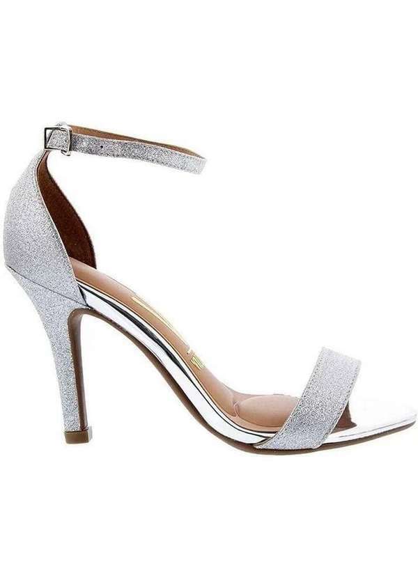 Vizzano - Sandália Vizzano Glitter Brilho Salto Alto Prata 6210655prg Prata Gliter