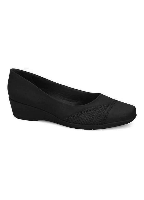 Comfortflex - Sapatilha Comfortflex Anabela Preta 2494302-3 Preto