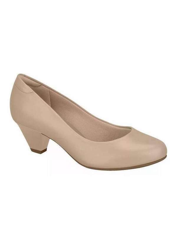 Modare - Sapato Modare Ortopedico Feminino Salto Grosso Medio 7005600 Bege