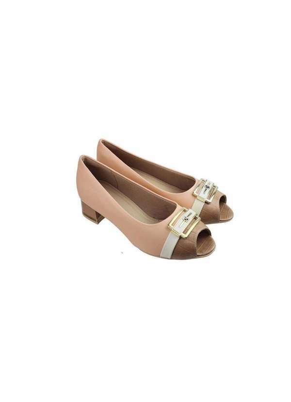 Piccadilly - Sapato Piccadilly Peep Toe Rose 114149-1 Rose