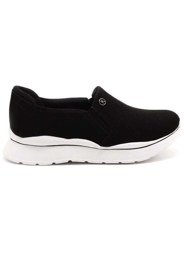 Kolosh - Tênis Kolosh Flatform Slip Nobuck Perfuros Preto C2663-0001 Preto