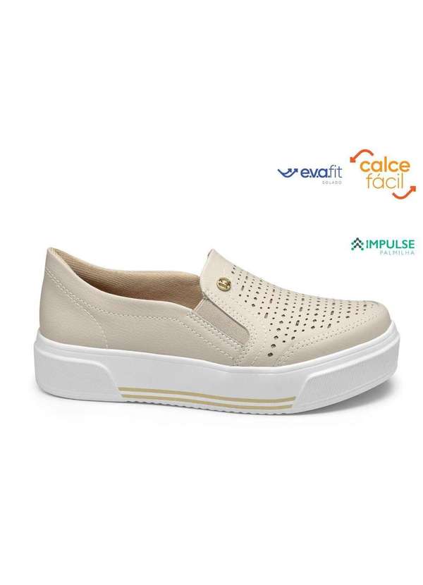 Tenis Kolosh Slip On Feminino Adulto C3546-0003 Bege Tida Calcados