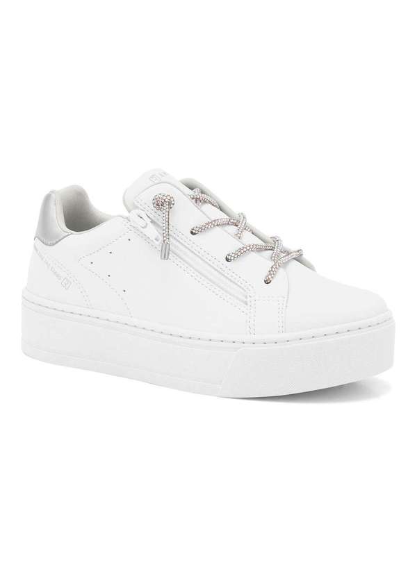 Ramarim - Tênis Ramarim Branco e Prata Glam 2397207-1 Branco