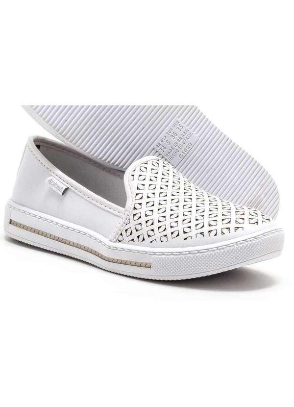Kolosh - Tenis Slip On Kolosh Laser Cut Feminino - Branco C1623 Branco