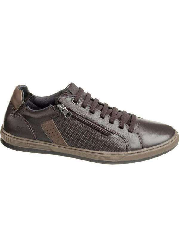 Rafarillo - Sapatênis Masculino Rafarillo Couro Cafe 65018 Cafe