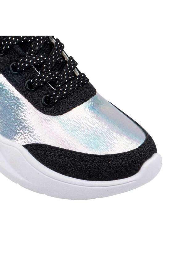 Pampili - Tênis Infantil Nalu Feminino Pampili Preto Prata 658010 Preto