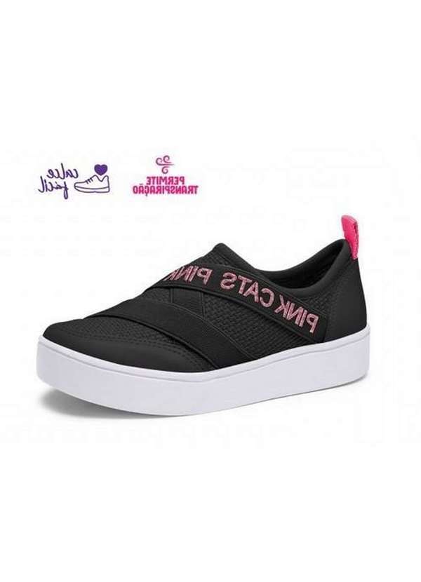 Pink Cats - Tenis Pink Cats Infantil Fem Manila Preto V2851-0010 Preto