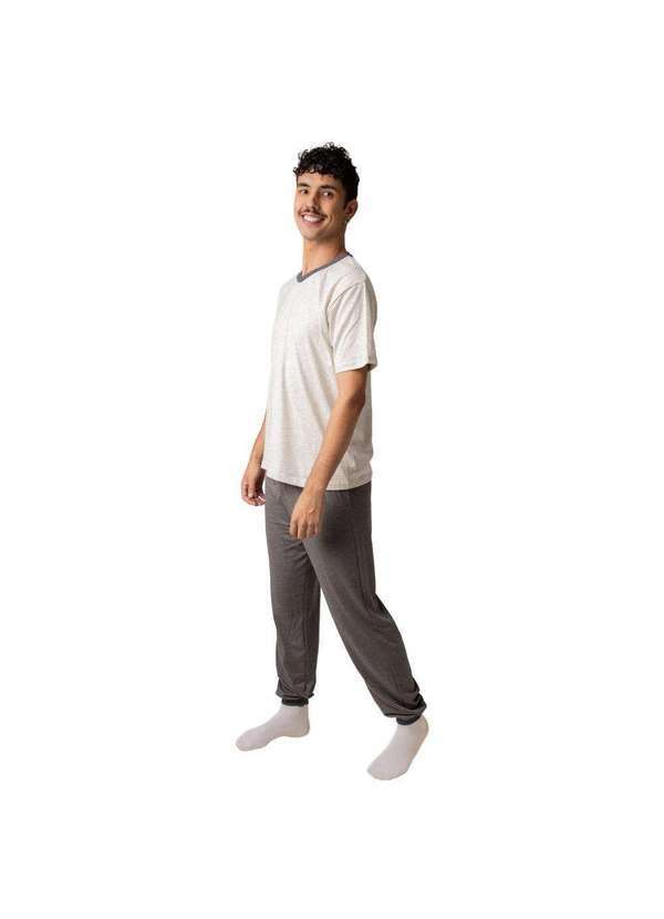 Cia da Malha - Pijama Verao Masculino Adulto Tonho Cinza