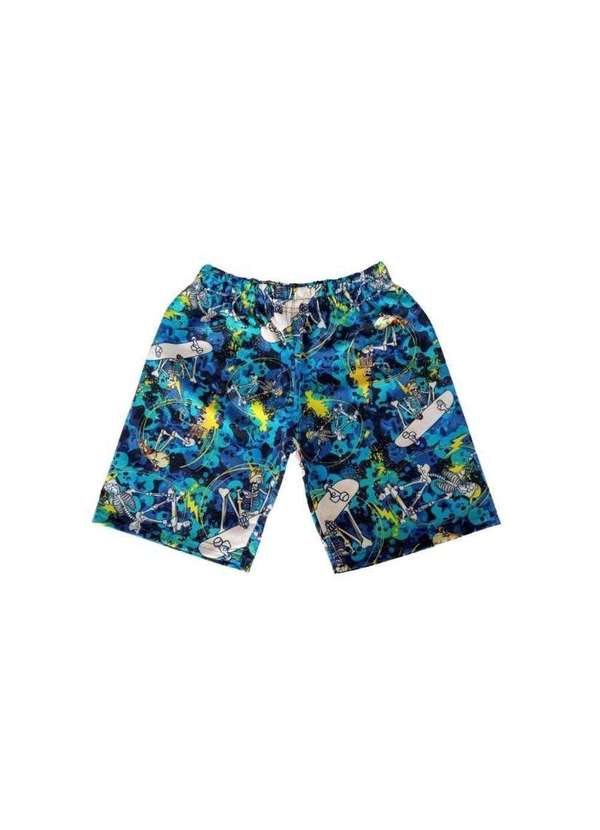 Cia da Malha - Bermuda Tactel Infantil Masculina Estampada Estampado