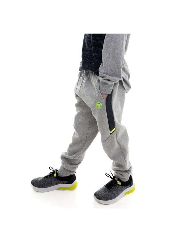 Cia da Malha - Calca Moletom Inverno Masculino Quentinha Cinza