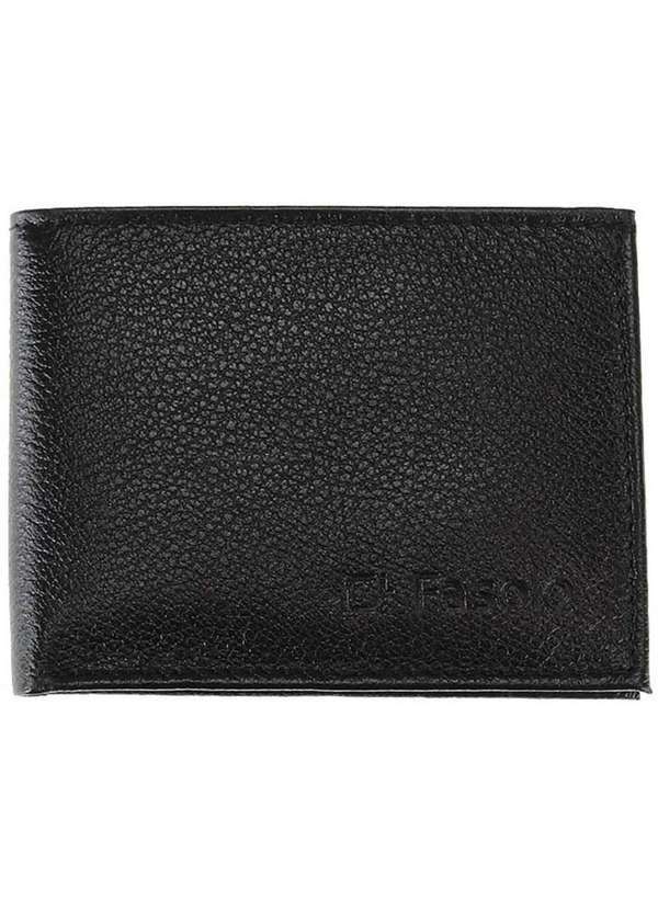 Fasolo - Carteira Fasolo Couro Masculina H007 Preto