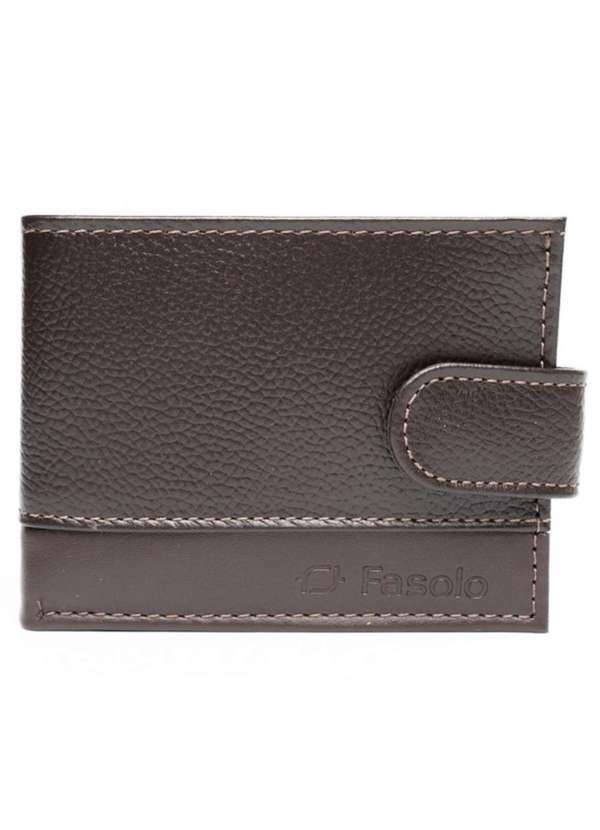 Fasolo - Carteira Fasolo Couro Masculina K868 - Marrom Marrom