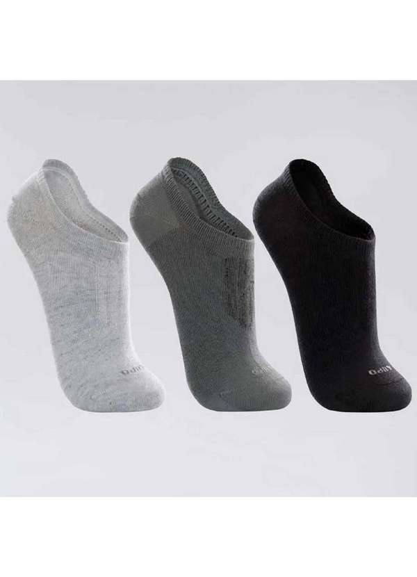 Lupo - Kit 3 pares Meia Soquete Lupo Masculina Preto