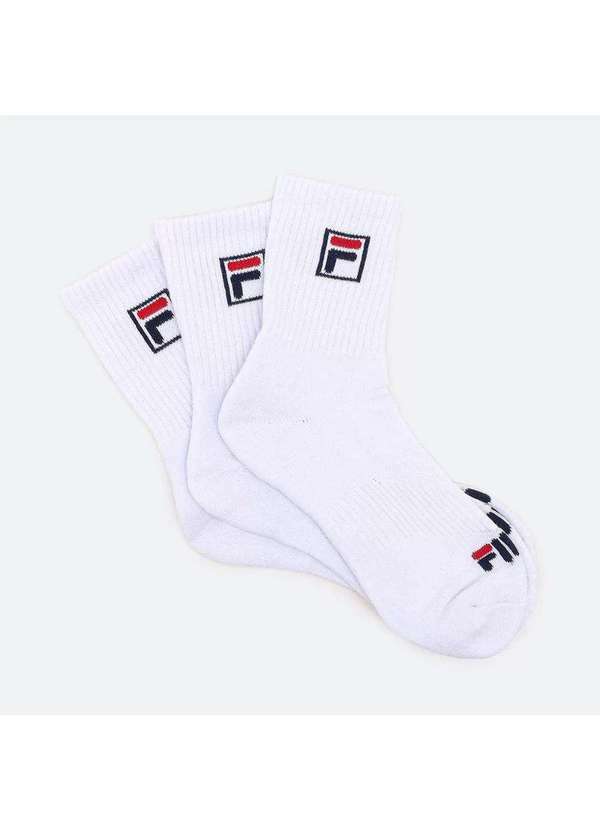 Fila - Kit Meia Fila Cano Alto c/ 3 pares Preto