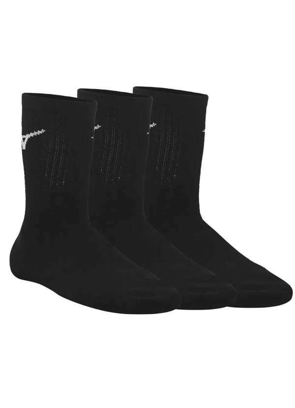 Mizuno - Kit Meia Mizuno Cano Medio Pacote com 3 pares Preto