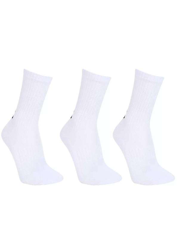 Under Armour - Kit Meia Under Armour Cano Longo Core Cotton Crew 3 pares Branco