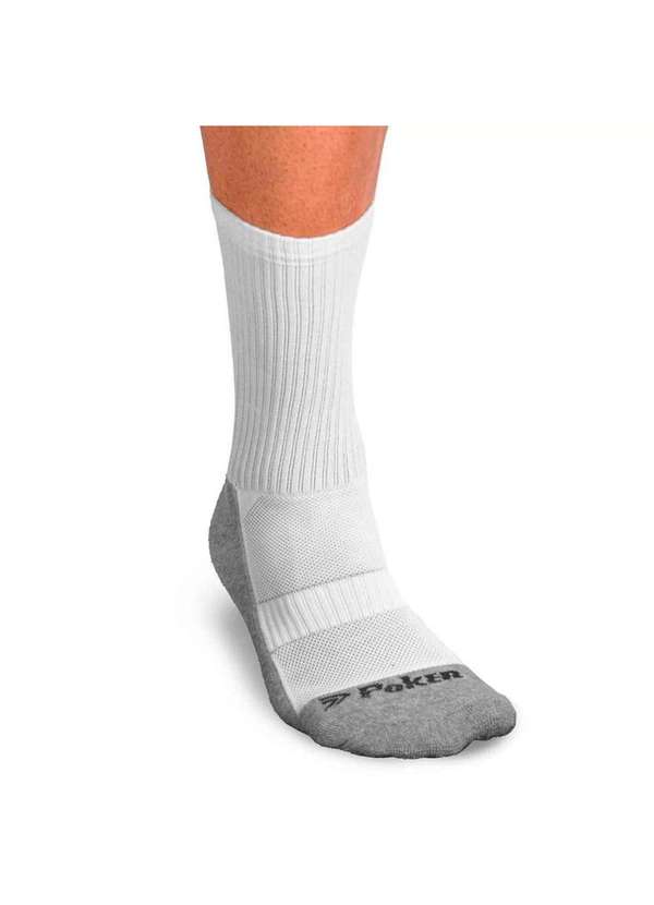 Poker - Meia Poker Esportiva Antiderrapante Branco 2