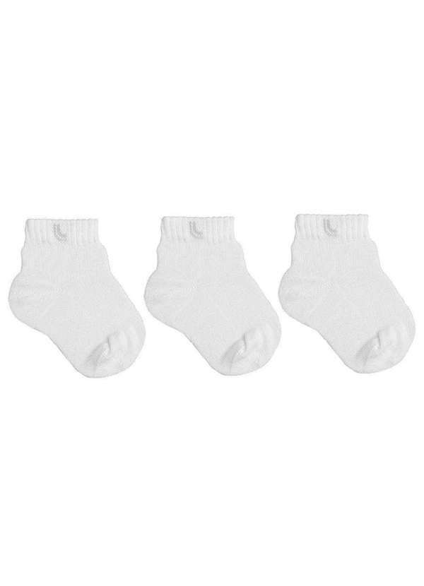 Lupo - Kit 3 pares Meia Cano Medio Lupo Baby Branco