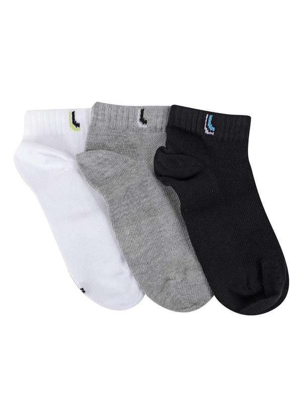 Lupo - Kit Meia Infantil Lupo Basico Cano Baixo 3 pares Branco