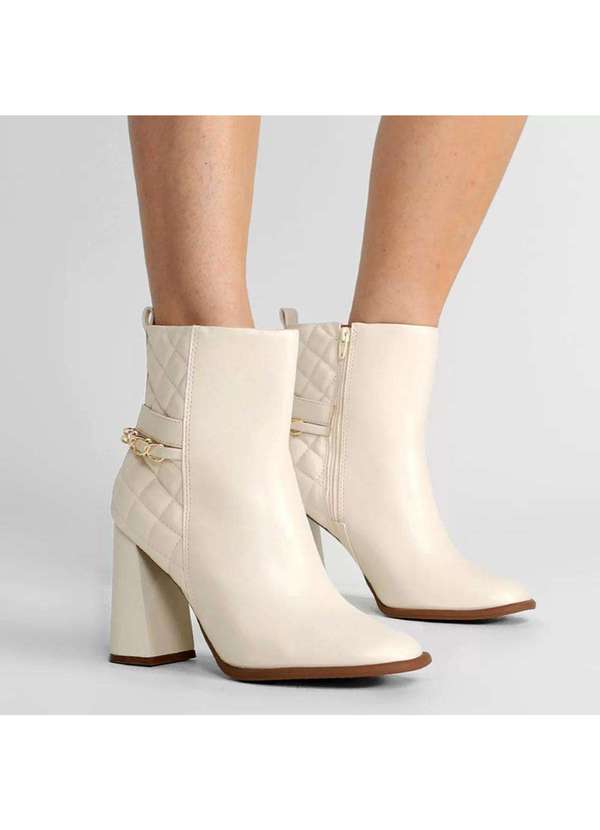 Bota Vizzano Cano Médio Bota Cano Alto Com Salto Grosso Salto