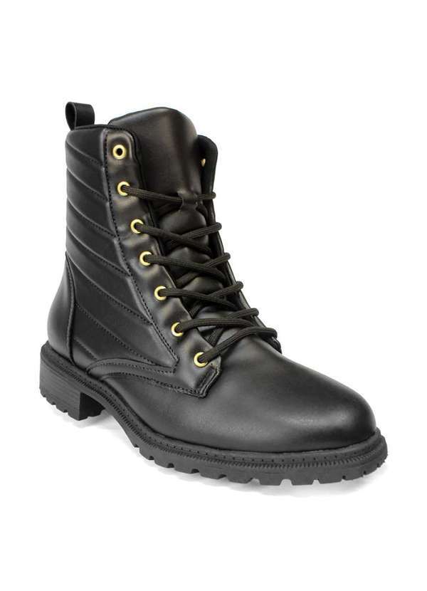 Modare - Bota Coturno Modare Ultra Conforto Costuras - Preto Preto