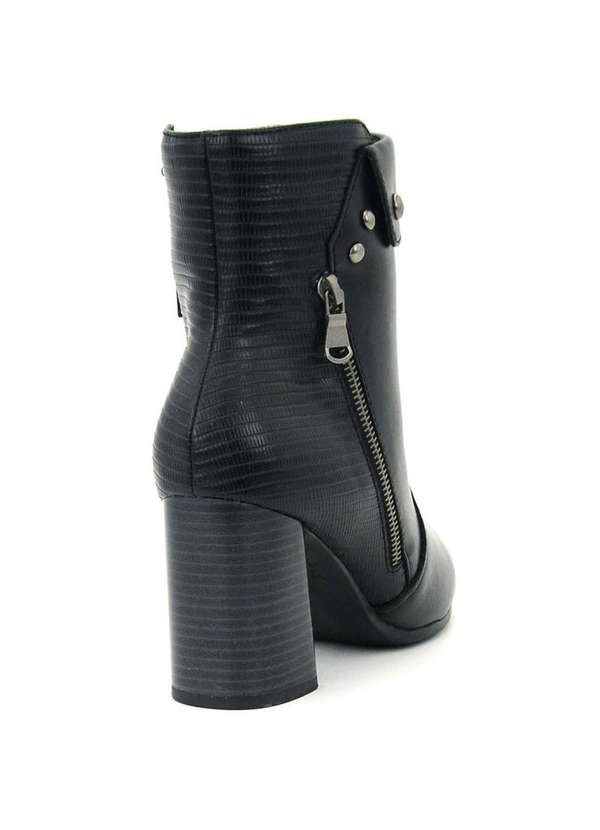 Ramarim - Bota Ramarim Cano Curto Tachas Feminina Preto 3