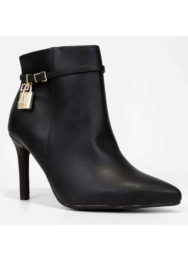 Vizzano - Bota Vizzano Cadeado Cano Curto Feminina Preto