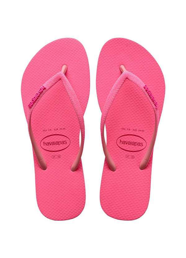 Havaianas - Chinelo Havaianas Slim Glitter Neon Feminino Rosa