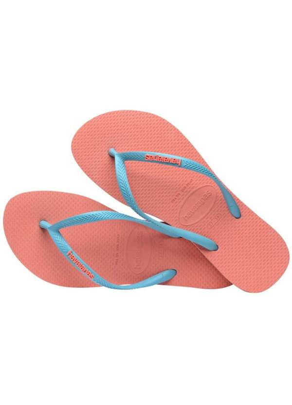 Havaianas - Chinelo Havaianas Slim Logo Pop-Up Feminina - Rosa e Azul Rosa 4
