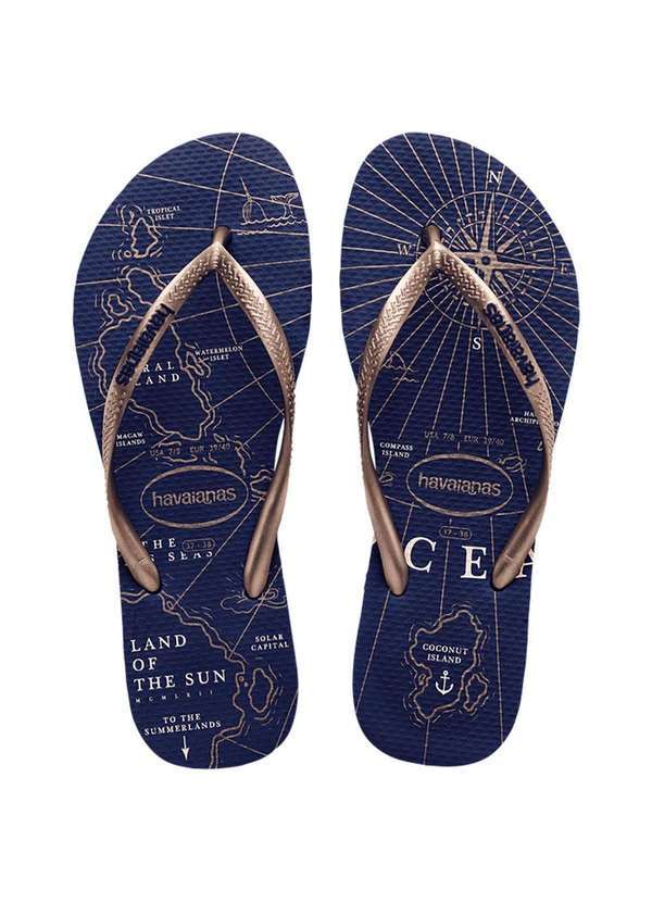 Havaianas - Chinelo Havaianas Slim Nautical Feminino Azul