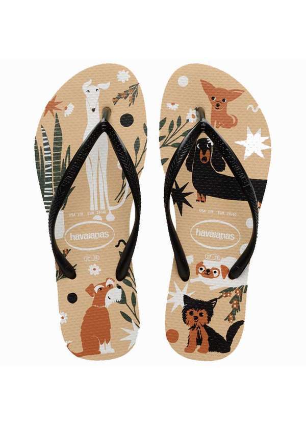 Havaianas - Chinelo Havaianas Slim Pets Feminino Bege