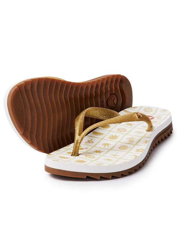 Kenner - Chinelo Kenner Ibiza Maresia Estampada Feminino - Branco e Dou... Branco