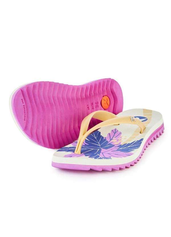Kenner - Chinelo Kenner Ibiza Palm Estampada Feminino Branco