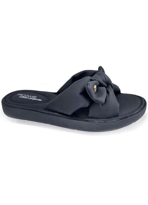 Modare - Chinelo Modare Ultraconforto Ortopedico Laco Feminino Preto
