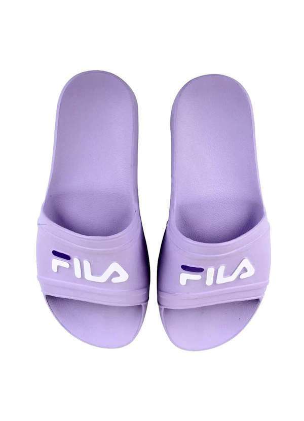 Fila - Chinelo Slide Fila Sleek Feminino - Lilas e Branco Roxo