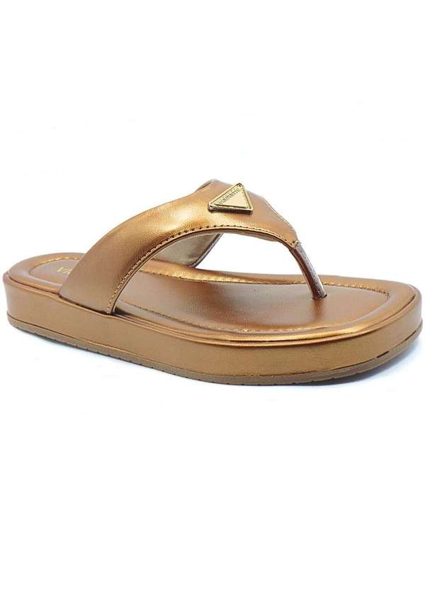 Via Marte - Chinelo Via Marte Asa Delta Feminino Dourado