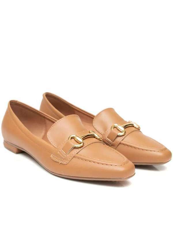 Vizzano - Mocassim Loafer Vizzano Metal Feminino - Caramelo Marrom