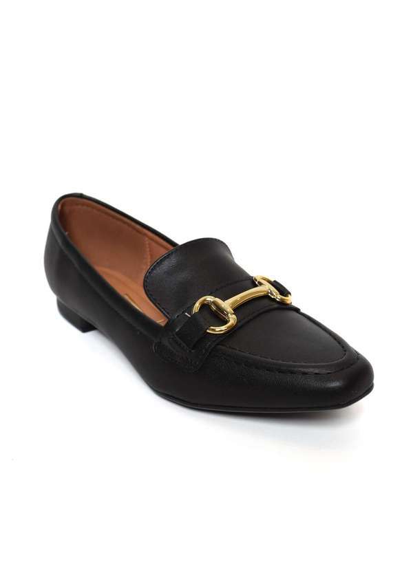 Vizzano - Mocassim Loafer Vizzano Metal Feminino Preto