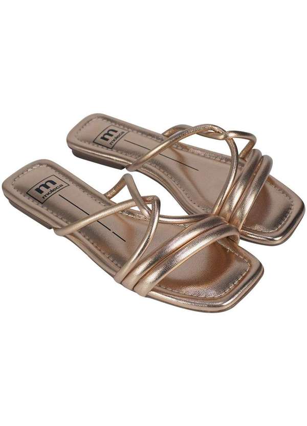 Moleca - Rasteira Moleca Flat no Metalizada Feminino Rosa