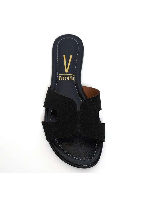 Vizzano - Rasteira Vizzano H Tela Paris Feminina Preto 3