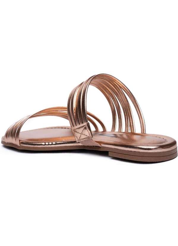 Vizzano - Rasteira Vizzano Multi Tiras Metalizada Feminina Rosa 4