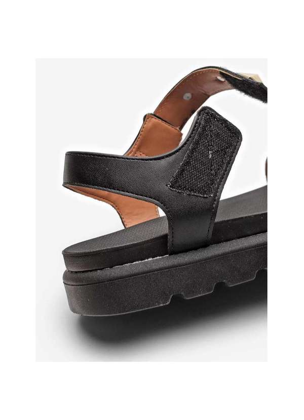 Vizzano - Rasteira Vizzano Tachas Tratorada Feminina Preto 4