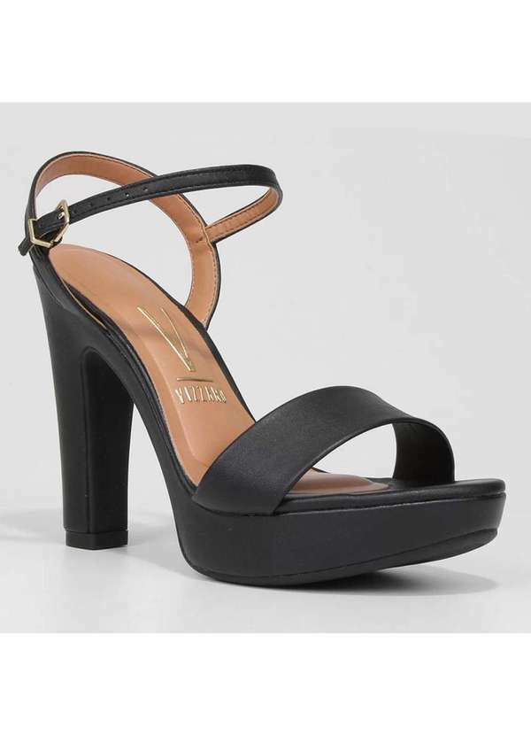 Vizzano - Sandalia Meia Pata Vizzano Feminina Preto