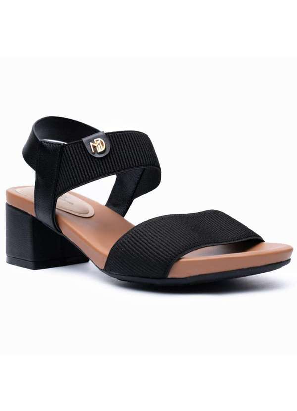 Modare - Sandalia Modare Tiras de Elastico Ultra Conforto Preto
