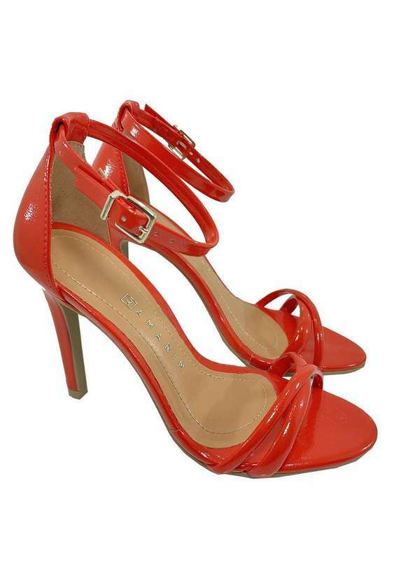 Ramarim - Sandalia Ramarim Verniz Tiras Feminina - Vermelho Vermelho