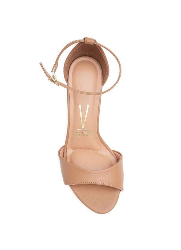 Vizzano - Sandalia Vizzano Basica Fechada Salto Medio Marrom 3